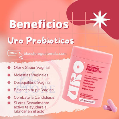 URO Vaginal Probiotics para la salud vaginal de las mujeres, equilibrio del pH