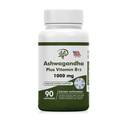 ASHWAGANDHA (GINSENG INDIO) + B12 X 90 CAPSULAS