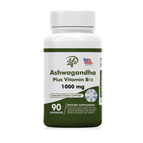 ASHWAGANDHA (GINSENG INDIO) + B12 X 90 CAPSULAS